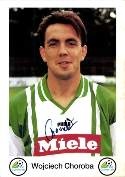 Autogrammkarte Fußballer Wojciech Choroba, FC Gütersloh, Autogramm