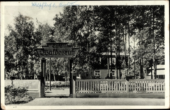 PC Dresden Wilschdorf, Cafe Waldesruh, owner M. Schmiedgen, entrance to the garden