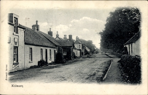 Postcard Killearn Scotland, street party