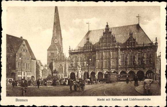 10 alte Ak Hansestadt Bremen, diverse Ansichten