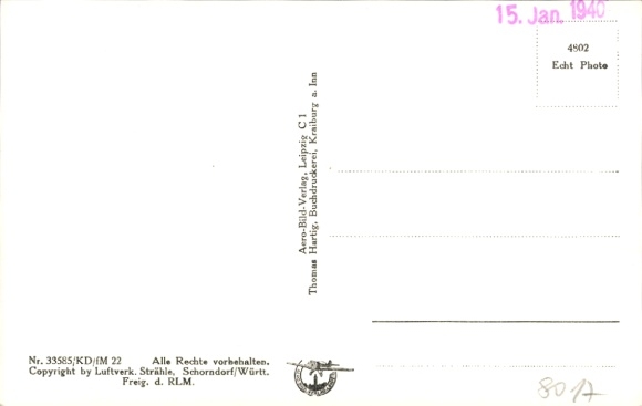 Postcard Kraiburg am Inn Upper Bavaria, aerial photograph