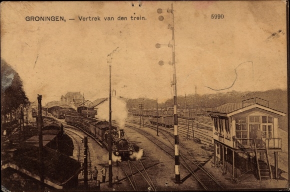 PC Groningen Netherlands, Vertrek van den trein, Eisenbahn