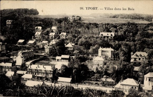 Postcard Yport Seine Maritime, villas in the forest