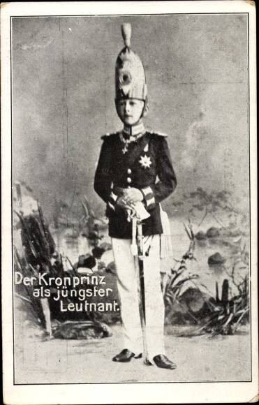 Postcard Crown Prince Wilhelm of Prussia, As the youngest lieutenant