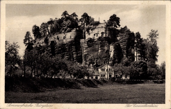 Ak Sloup v Čechách Bürgstein Region Reichenberg, Einsiedlerstein
