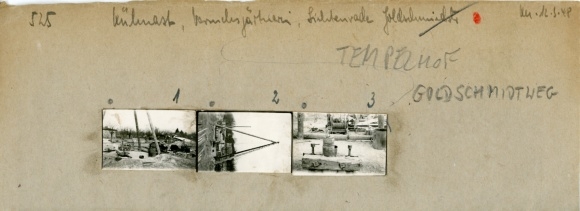 Kontaktabzug Fotos Berlin Tempelhof Lichtenrade, Kühnast Gärtnerei, Goldschmidtweg, 3 Fotos ca.4x2cm