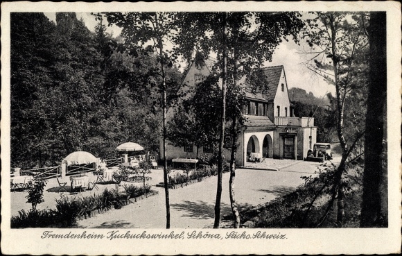 Ak Schöna in Saksen, pension Kuckuckswinkel