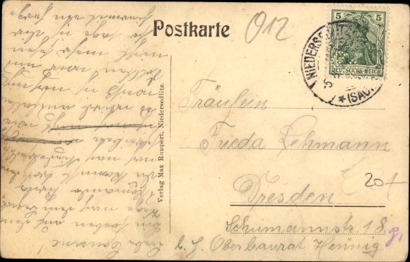 Postcard Dresden Niedersedlitz, view of the town