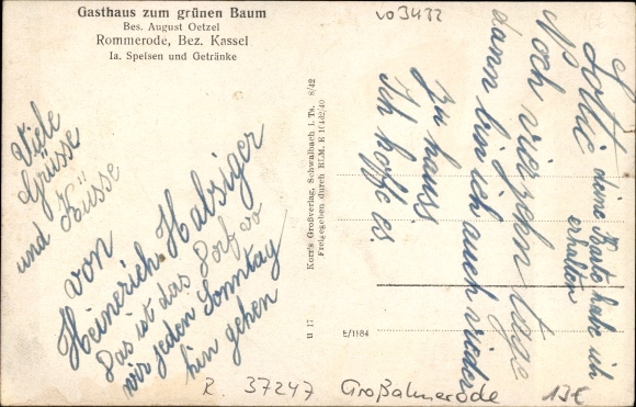 PC Rommerode Großalmerode in the Werra Meißner district, total view, inn to the green tree, Bes. Oetzel