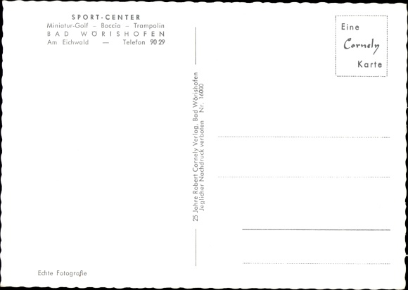 Postcard Bad Wörishofen in the Lower Allgäu, sports center, miniature golf, boccia, trampoline