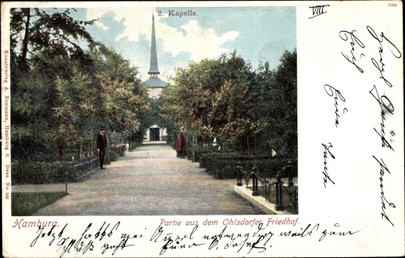 Ansichtkaart Hamburg Noord Ohlsdorf, Ohlsdorfer Friedhof, 2e kapel
