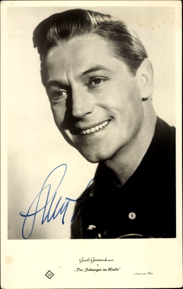 Postcard actor Gustl Gstettenbaur, Stark-Gstettenbaur, portrait, autograph