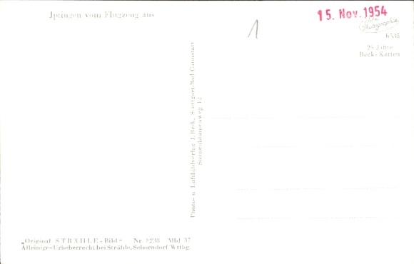 Postcard Iptingen Wiernsheim in Württemberg, aerial photograph