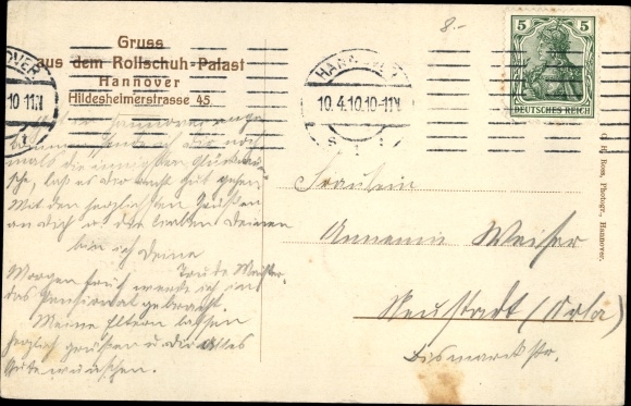Postcard Hanover in Lower Saxony, Roller Skate Palace, Hildesheimerstrasse 45, American Roller Rink Co.