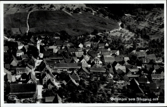 Postcard Britzingen Müllheim in Baden Black Forest, aerial photograph