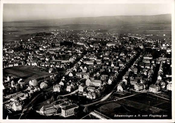 Ak Schwenningen am Neckar, luchtfoto