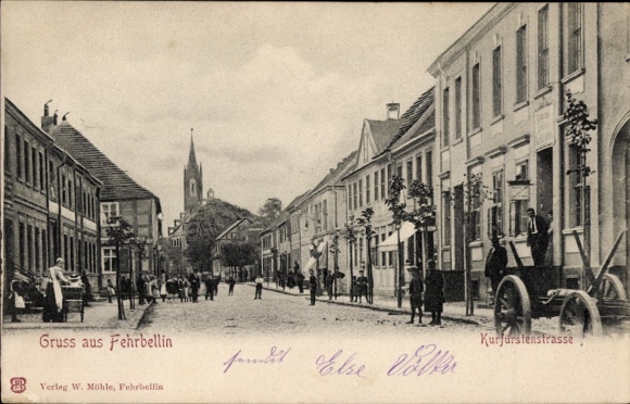 Ak Fehrbellin in Brandenburg, Kurfürstenstraße