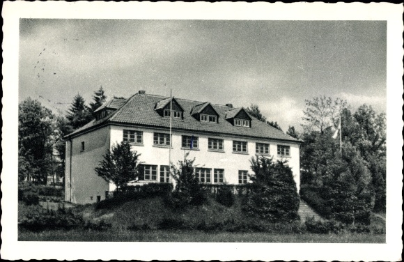 Postcard Hilchenbach North Rhine Westphalia, youth hostel, Am Galgenberg 9
