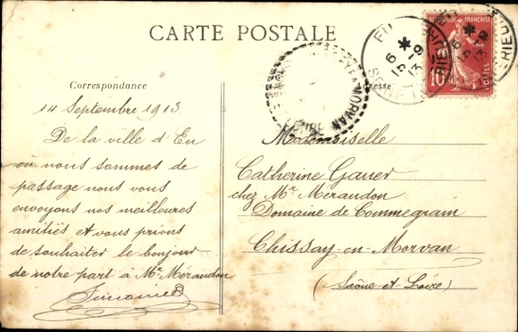 Postcard Eu Seine Maritime, Norman Cave