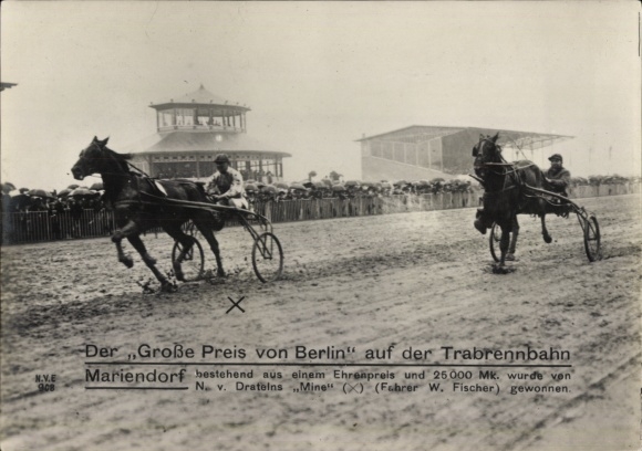 Ansichtkaart Berlin Tempelhof Mariendorf, Grand Prix van Berlijn, drafbaan