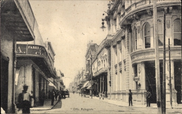 Ak Monterrey Nuevo León Mexiko, Straße, Passanten