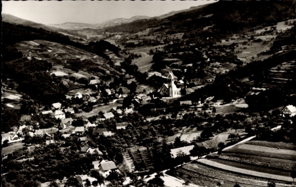 Postcard Neusatz Bühl in Baden, aerial photograph