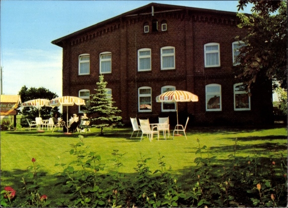 Postcard Dargow Salem Schleswig Holstein, Schaalsee Café, Terrasse