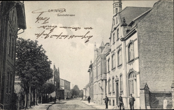 Ak Grimmen in Mecklenburg-Vorpommern, Bahnhofstrasse