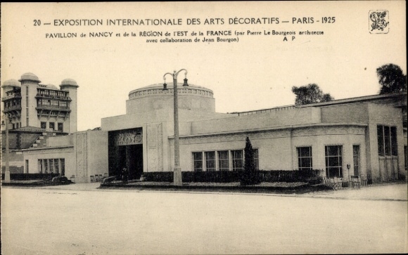 Postcard Paris, Decorative Arts Expo 1925, Pavilion of Nancy and the West German Region