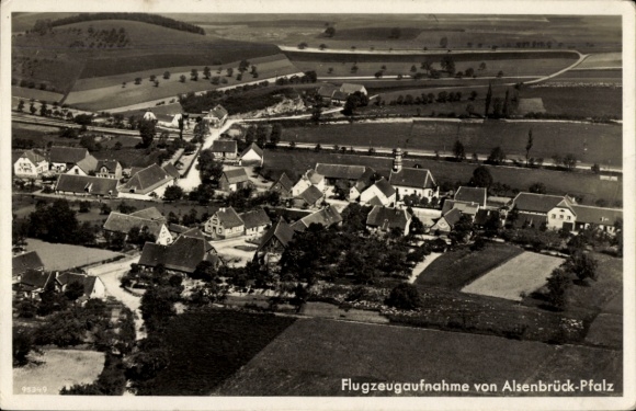 Ak Alsenbrück Langmeil Winnweiler in der Pfalz, Fliegeraufnahme