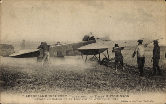 Postcard Nieuport aircraft, covered with Hutchinson fabric