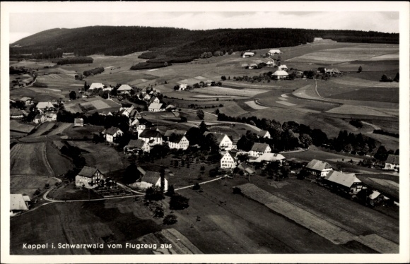 Ak Kappel Lenzkirch im Schwarzwald, Luftaufnahme
