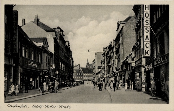 Ak Weißenfels an der Saale, Adolf Hitler Straße, Geschäft Hossack