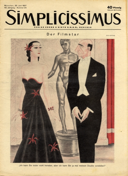 Simplicissimus Heft 24 Juni 1937 Karikatur Der Filmstar E. Schilling Verlag Hirth
