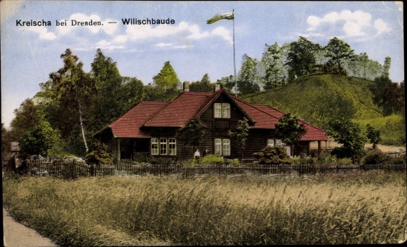 Postcard Kreischa near Dresden, Wilischbaude
