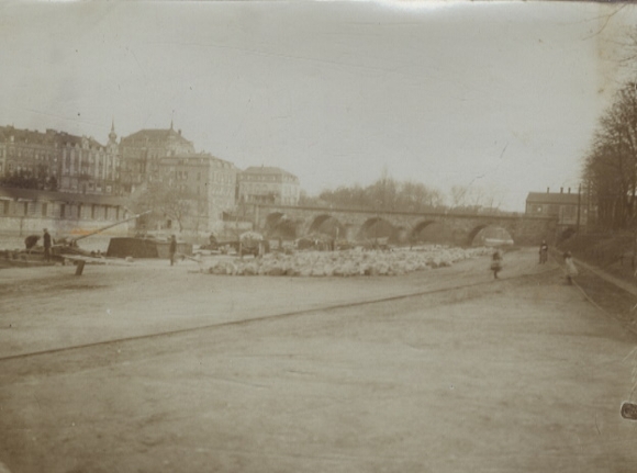 Original photo France, Lorraine, Sarreguemines, Saarpartie, New Bridge, around 1900