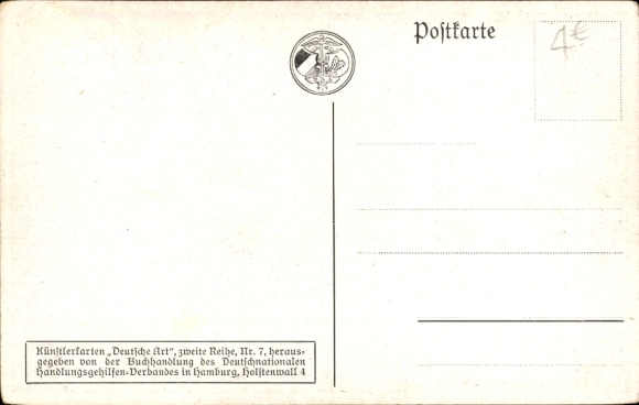 Artist Postcard Kutzer, E., Every people honors itself in its mother tongue, Clear as the German sky