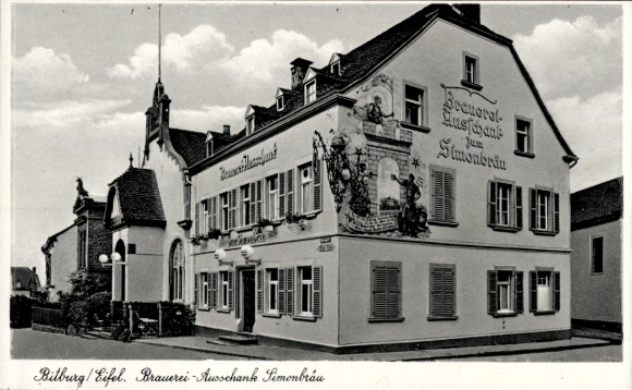 Ak Bitburg in de Eifel, brouwerijbar Simonbräu