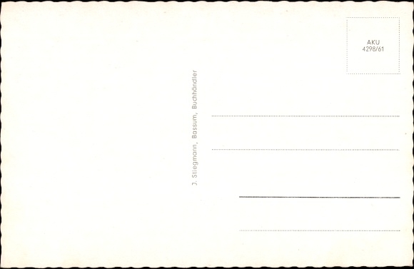 Postcard Bassum in Lower Saxony, Bad, Stiftskirche, Bremerstraße, hospital, sports field