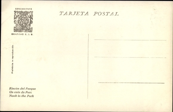 Postcard Barcelona Katalonien Spanien, International Exhibition 1929, Rincon del Parque
