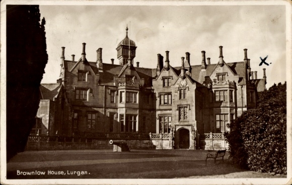 Postcard Lurgan Northern Ireland, Brownlow House