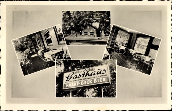 Postcard Hope Hoope Hagen im Bremen, Pape&#39;s Inn, interior view