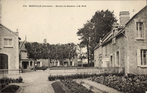 Ak Merville Calvados, Le Moulin du Buisson