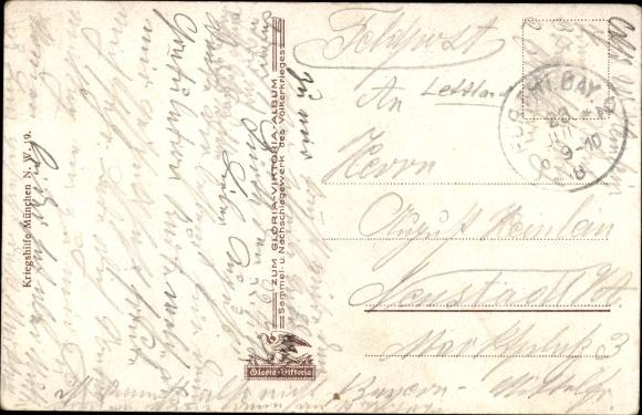 Postcard Liepaja Libau Latvia, crew, German soldiers