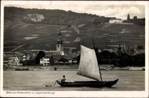 10 old PCs Niederwalddenkmal and Rüdesheim am Rhein in Hesse, various views