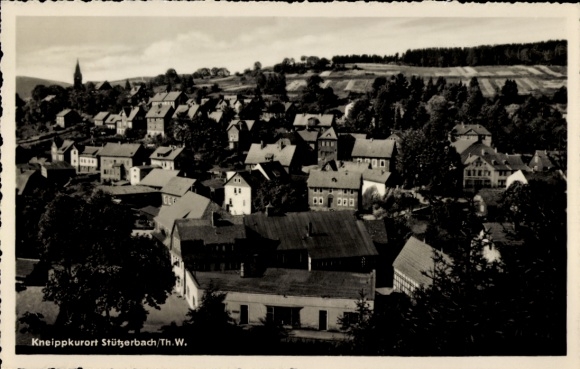 Postcard Stützerbach Ilmenau Thuringian Forest, Kneipp spa landscape, buildings