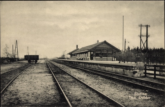 Postcard Den Dolder Utrecht Netherlands, Train Station