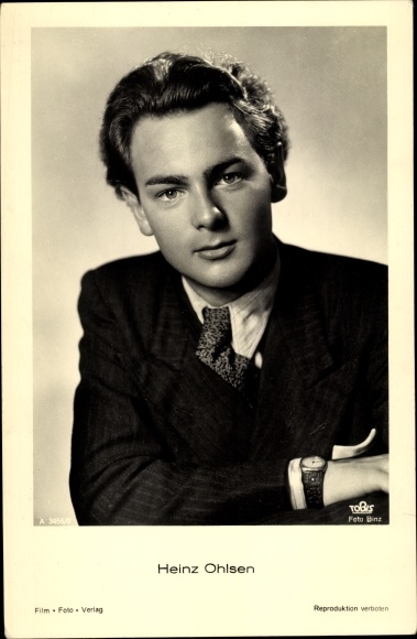 Postcard actor Heinz Ohlsen, portrait, suit
