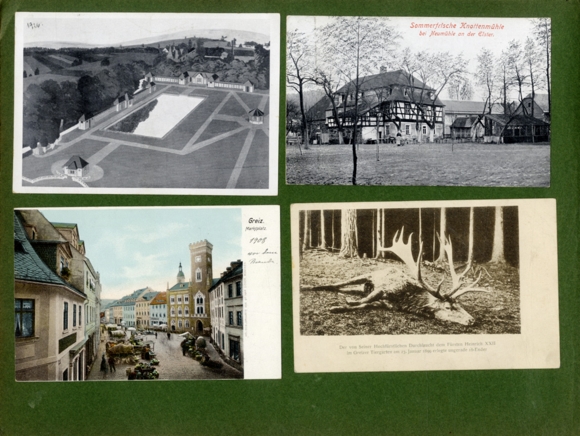 Photo album Greiz 85 original photos 1900-1922 Zeppelin flooding funeral Prince Heinrich XXII. re