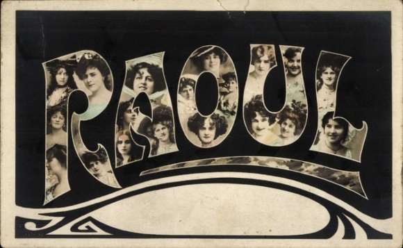 Letters Postcard First Name Raoul, Women's Portraits